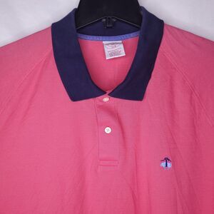 Brooks Brothers Polo Shirt Mens XXL Red, Navy Sheep Pima Cotton Performance